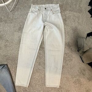 Vintage Levi’s light wash jeans orange tab brown writing 29 x 32 550s